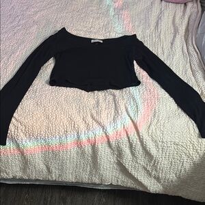 Elegant Black Long Sleeve Women's Top